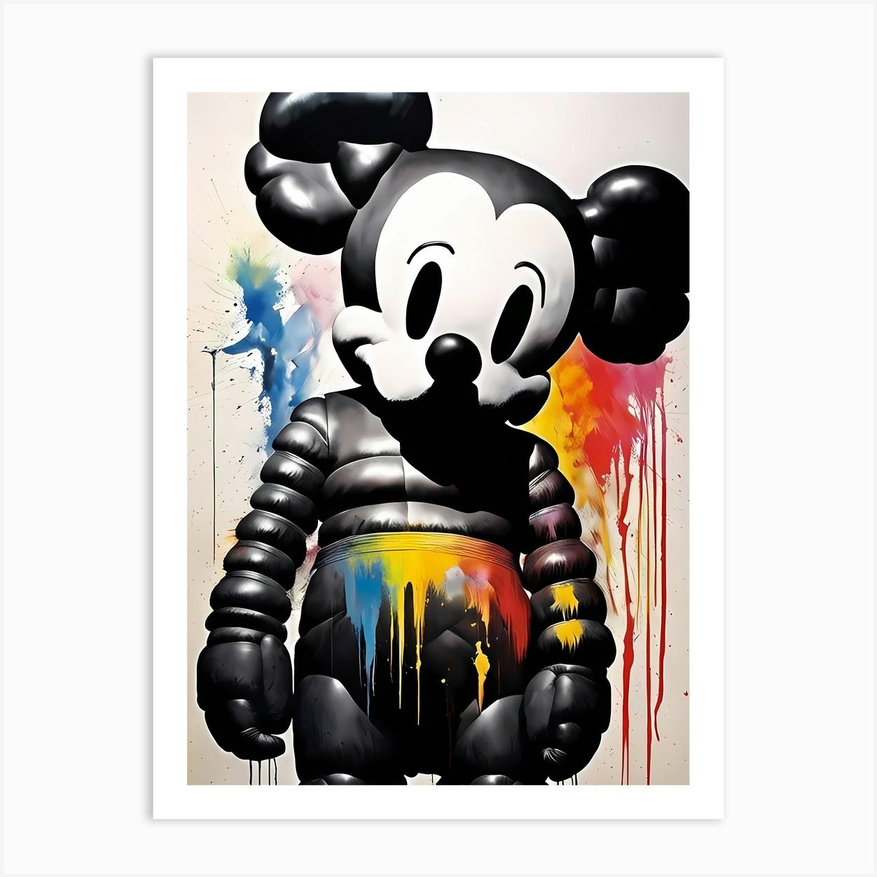 Hypebeast Kaws Figure Painting 2 Art Print