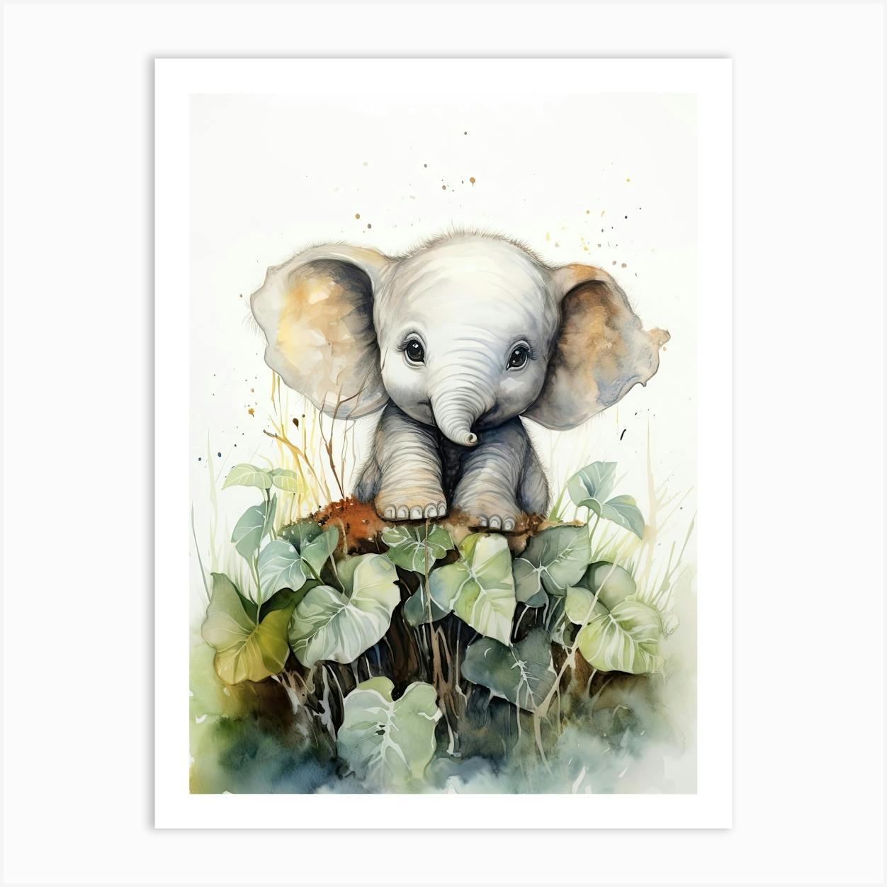Elephant nursery art sales