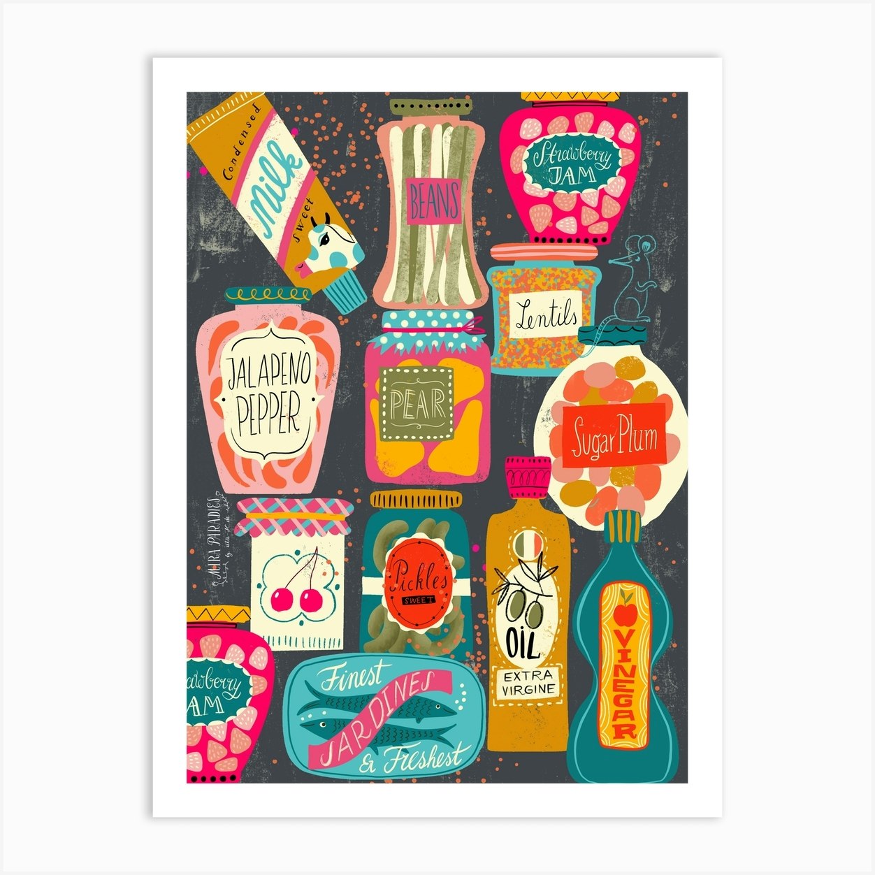 Colorful Pantry 2 Art Print by Mira Paradies - Fy