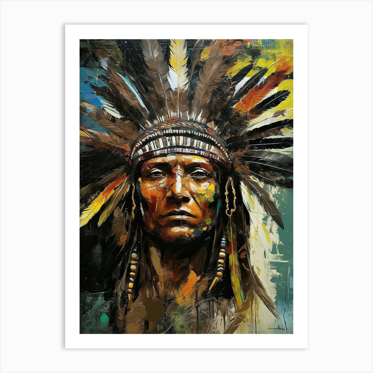 Tribal Tapestry: Native American Artistry Unveiled Art Print by Art ...