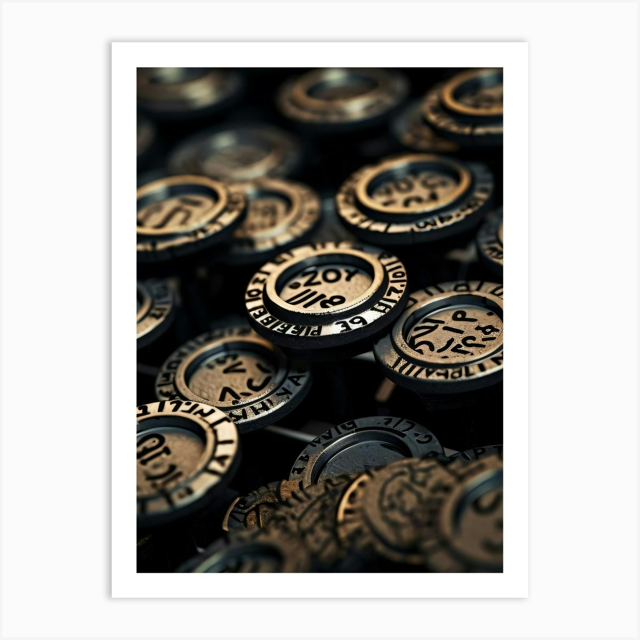 Typewriter Keys Art Print by KWY09 Fy