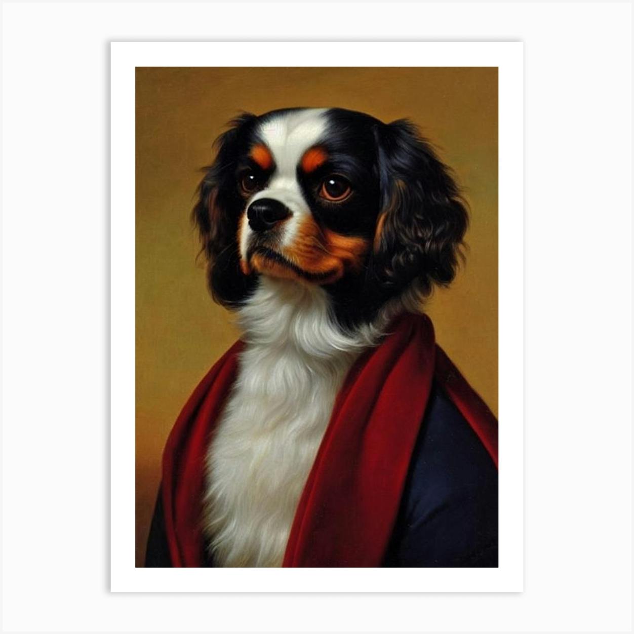 King charles hot sale spaniel painting