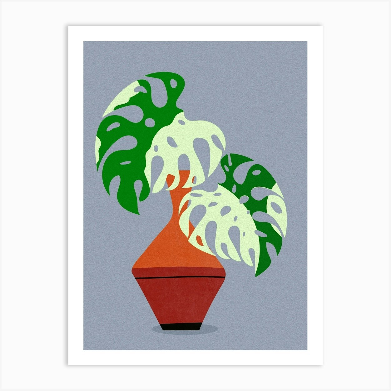 Monstera Plant Boho Botanical Drawing Leaves Tropical Exotic Floral ...