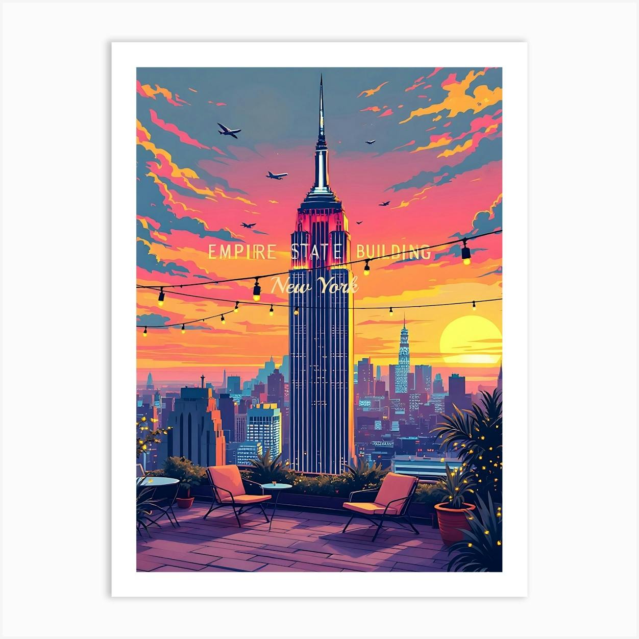 Empire State Building 2 Art Print by Mihir Mojumdar - Fy