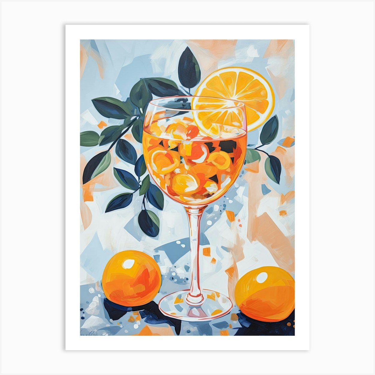 Aperol Spritz Fauvist Painting 3 Art Print by Artful Mixology - Fy