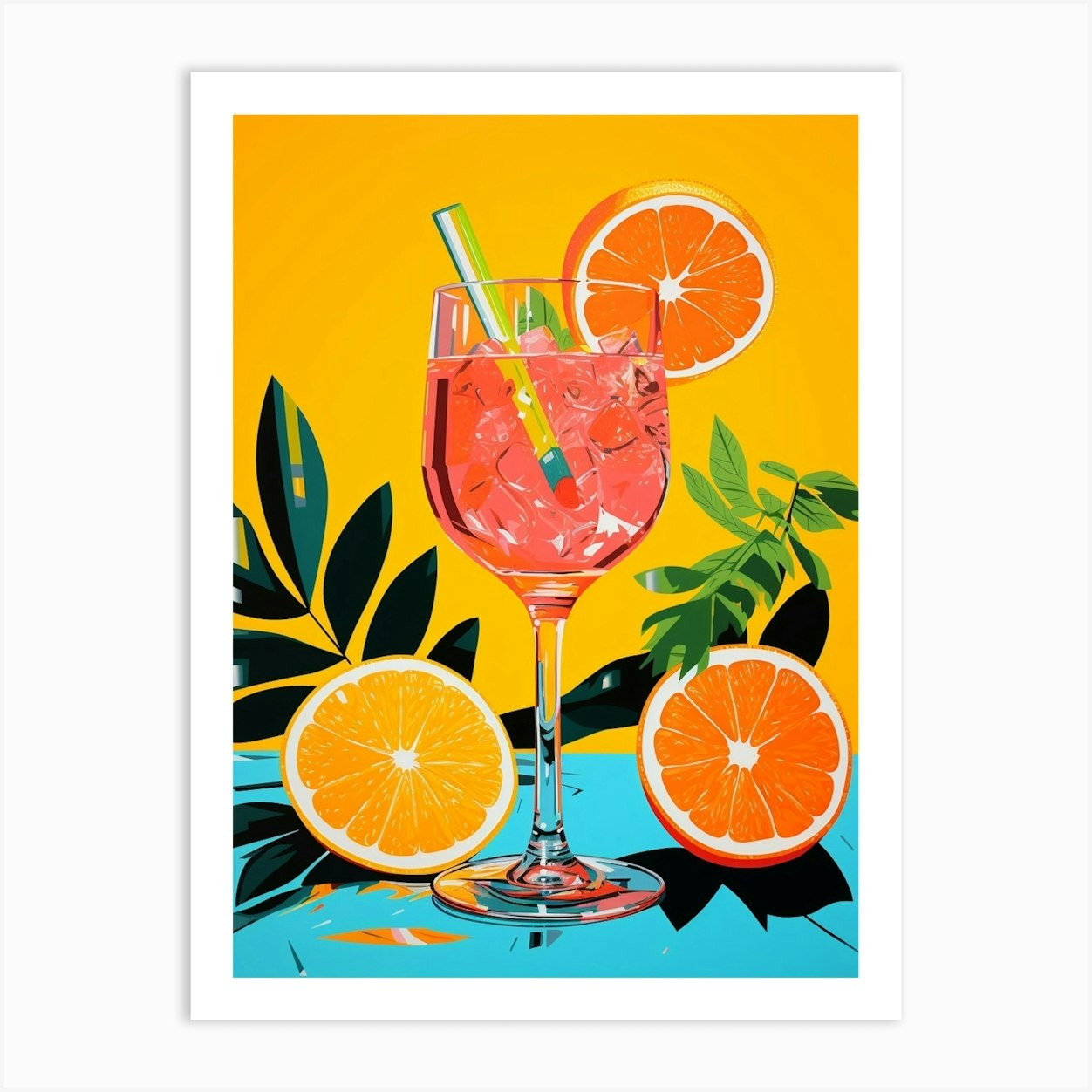 Aperol Colour Pop 1 Art Print by PopArt Pals - Fy