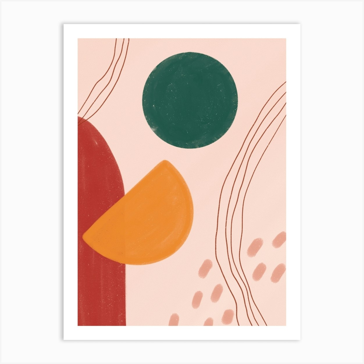 Abstract Marks 1 Art Print by Gush Art Studio - Fy