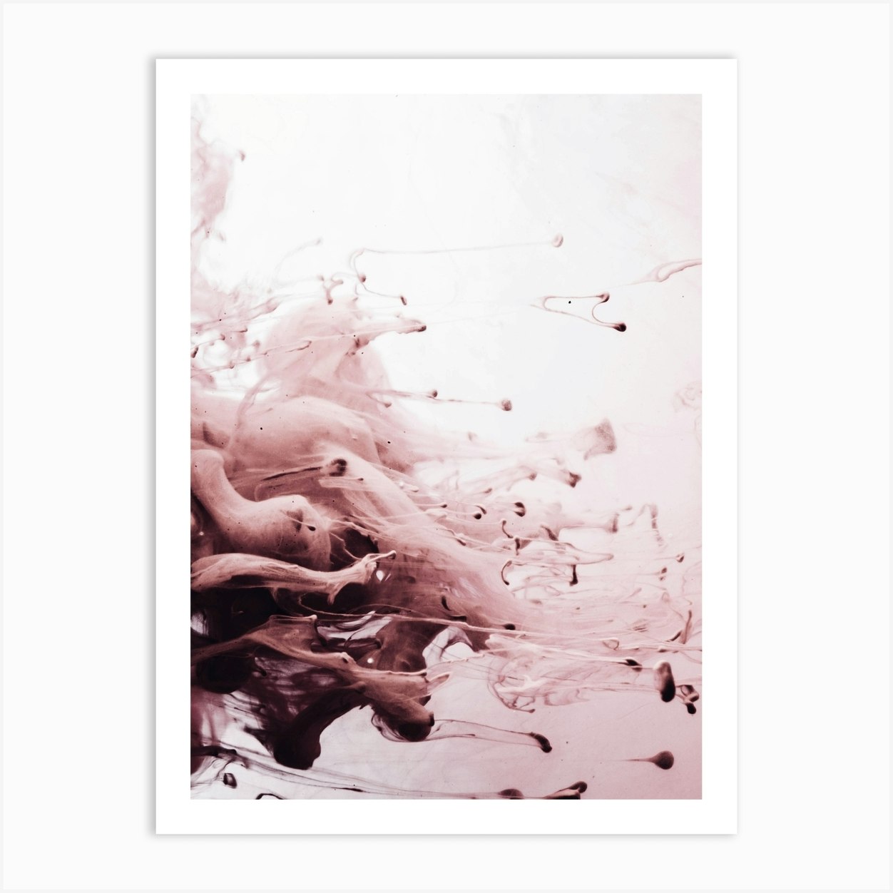 Pink Ink Splash Art Print By UpCreative   Fy