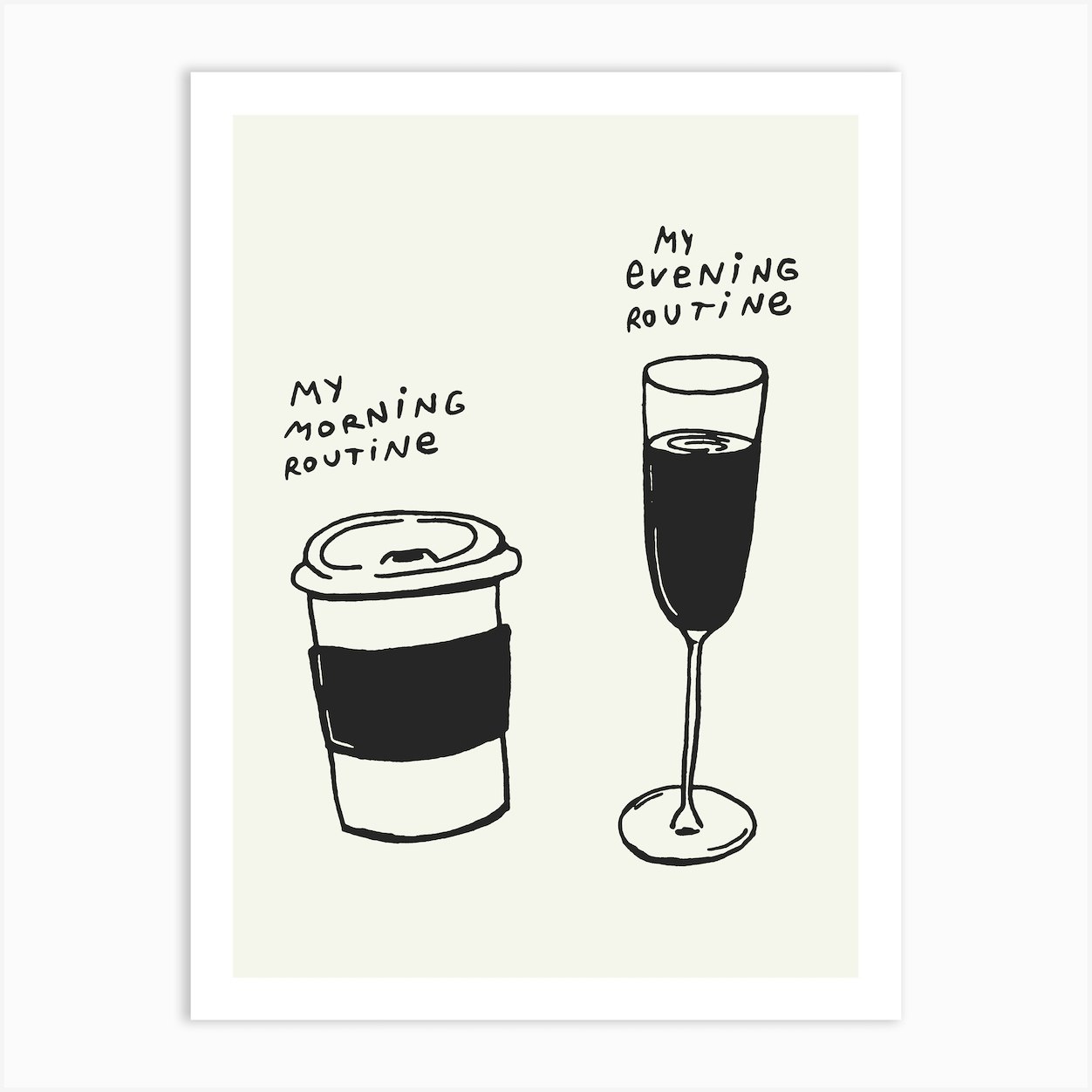 Coffee & Wine Art Print By Tartagain - Fy