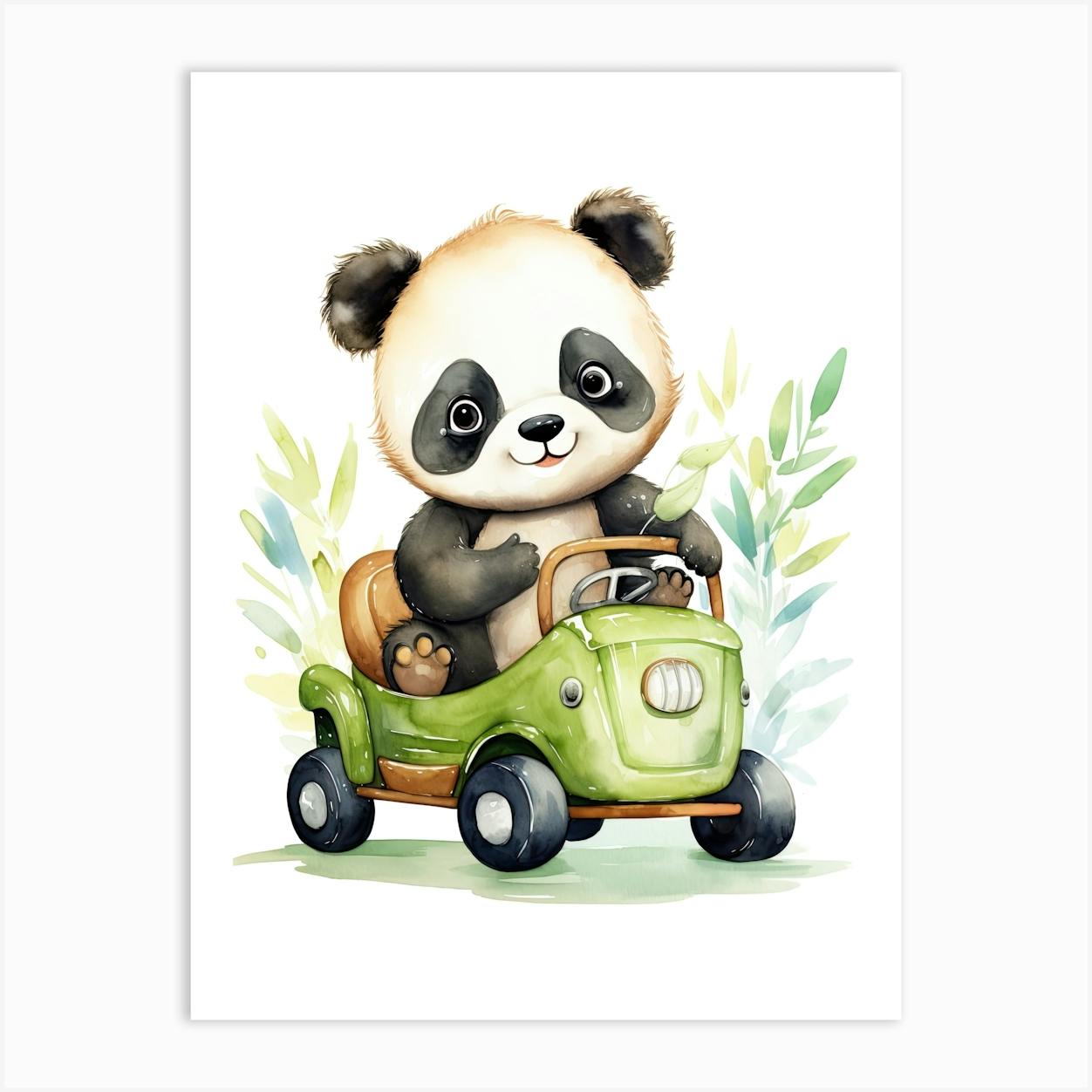 Baby panda store toy car