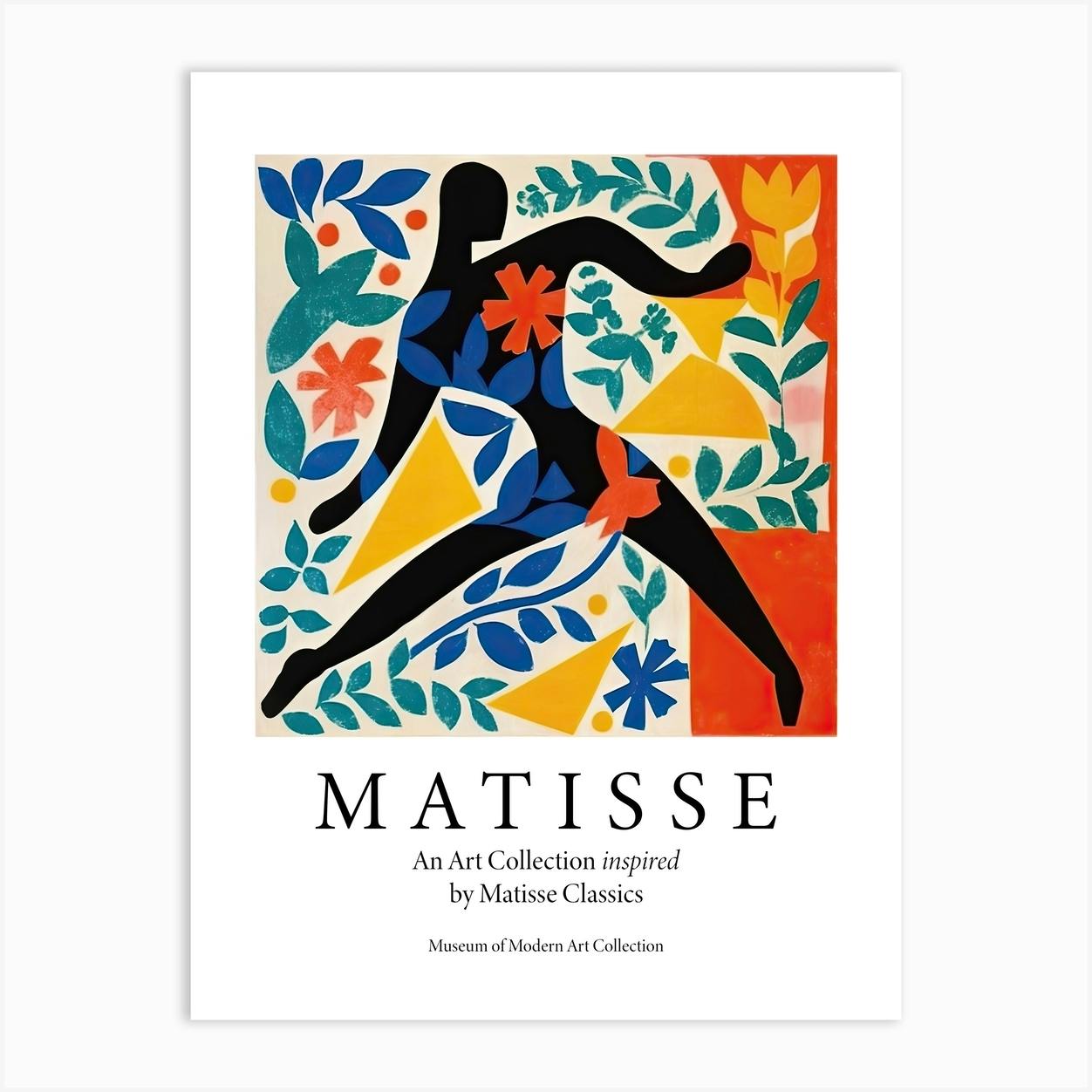 Black Figure Botanical, The Matisse Inspired Art Collection Poster Art Print