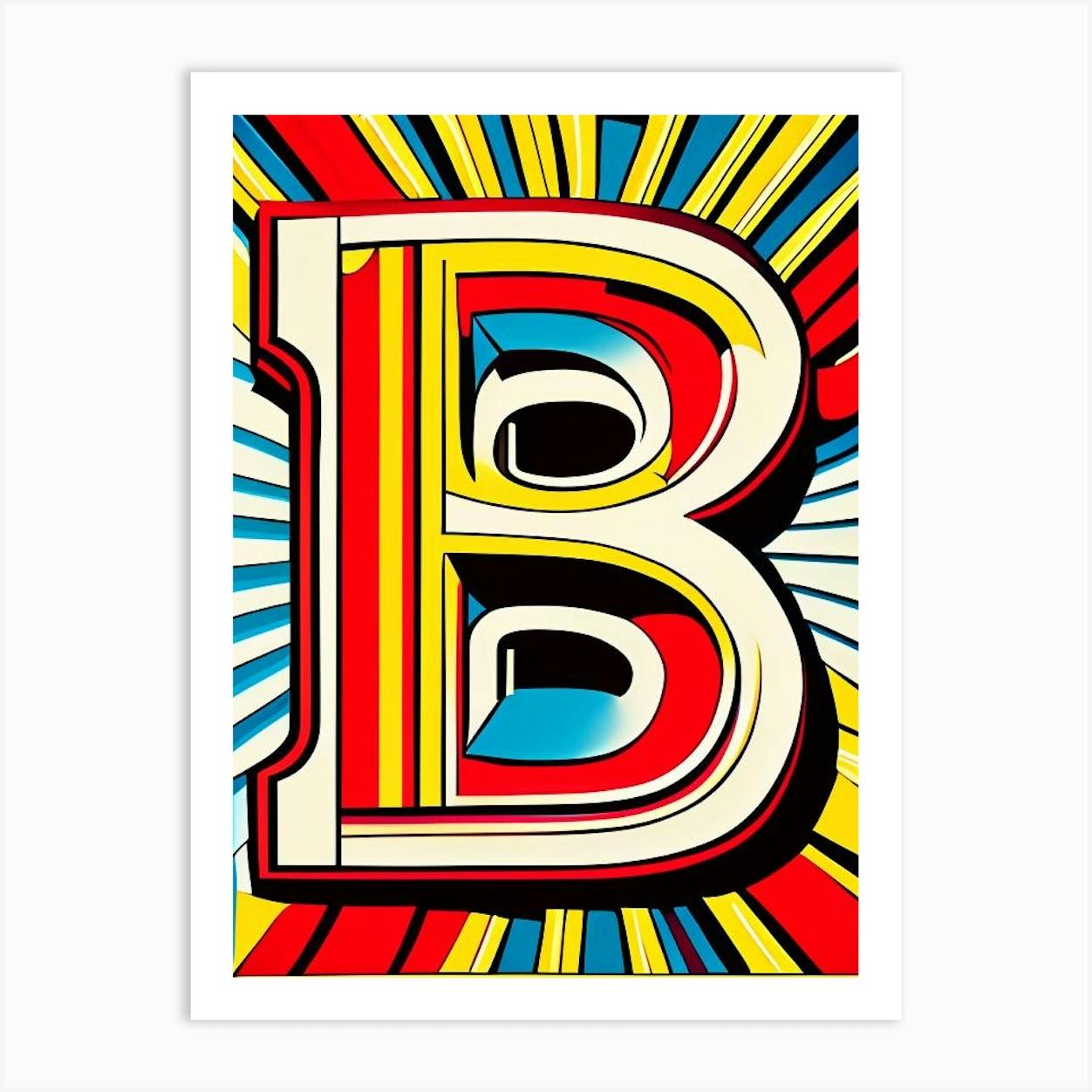 B, Letter, Alphabet Comic 6 Art Print By Artful ABCs - Fy