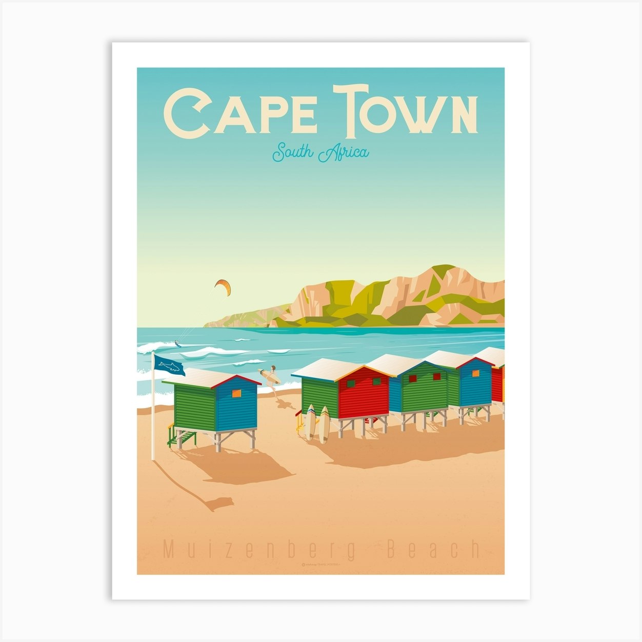 Cape Town South Africa Art Print by Olahoop Travel Posters Fy