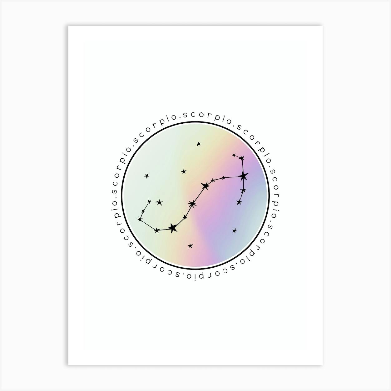 Scorpio Zodiac Star Chart Art Print