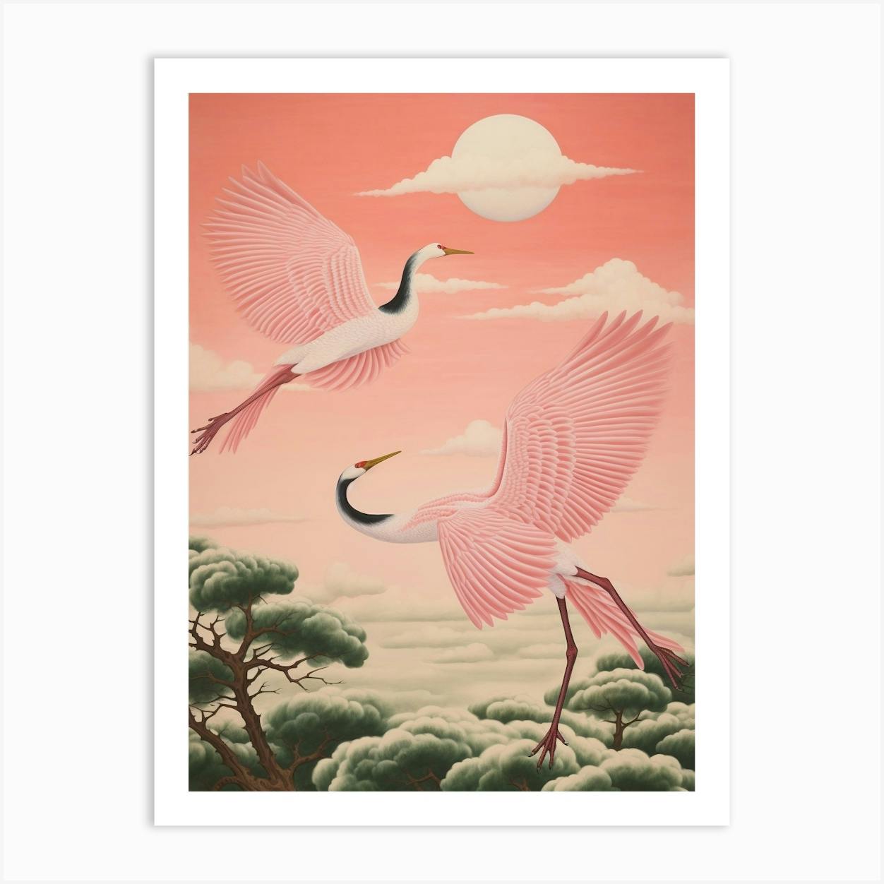 Monterey Bay Bird, 12th Anniversary Silk, Great Egret Archival Print, Crane, White Heron, Ibis, Bird gift for her, selling Backyard Bird Wall Art