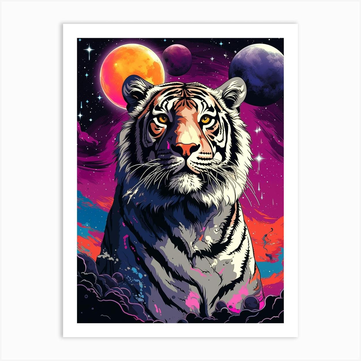 Tiger In Space Art Print by BringGouufrte Fy