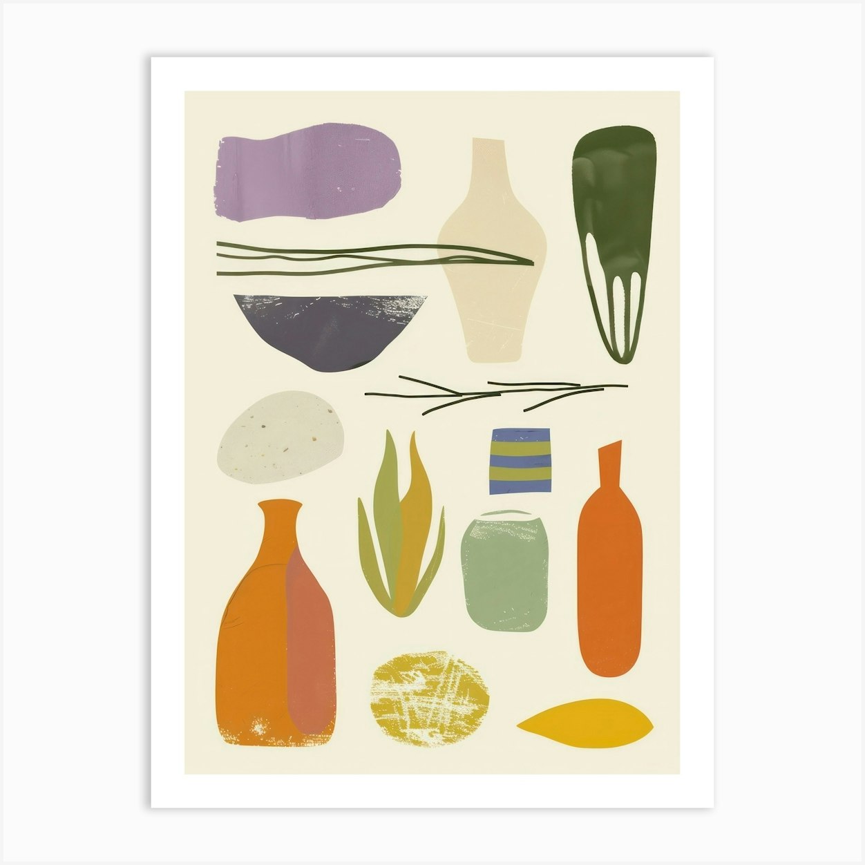 Abstract Objects Collection 13 Art Print by Abstract Art Expressions - Fy