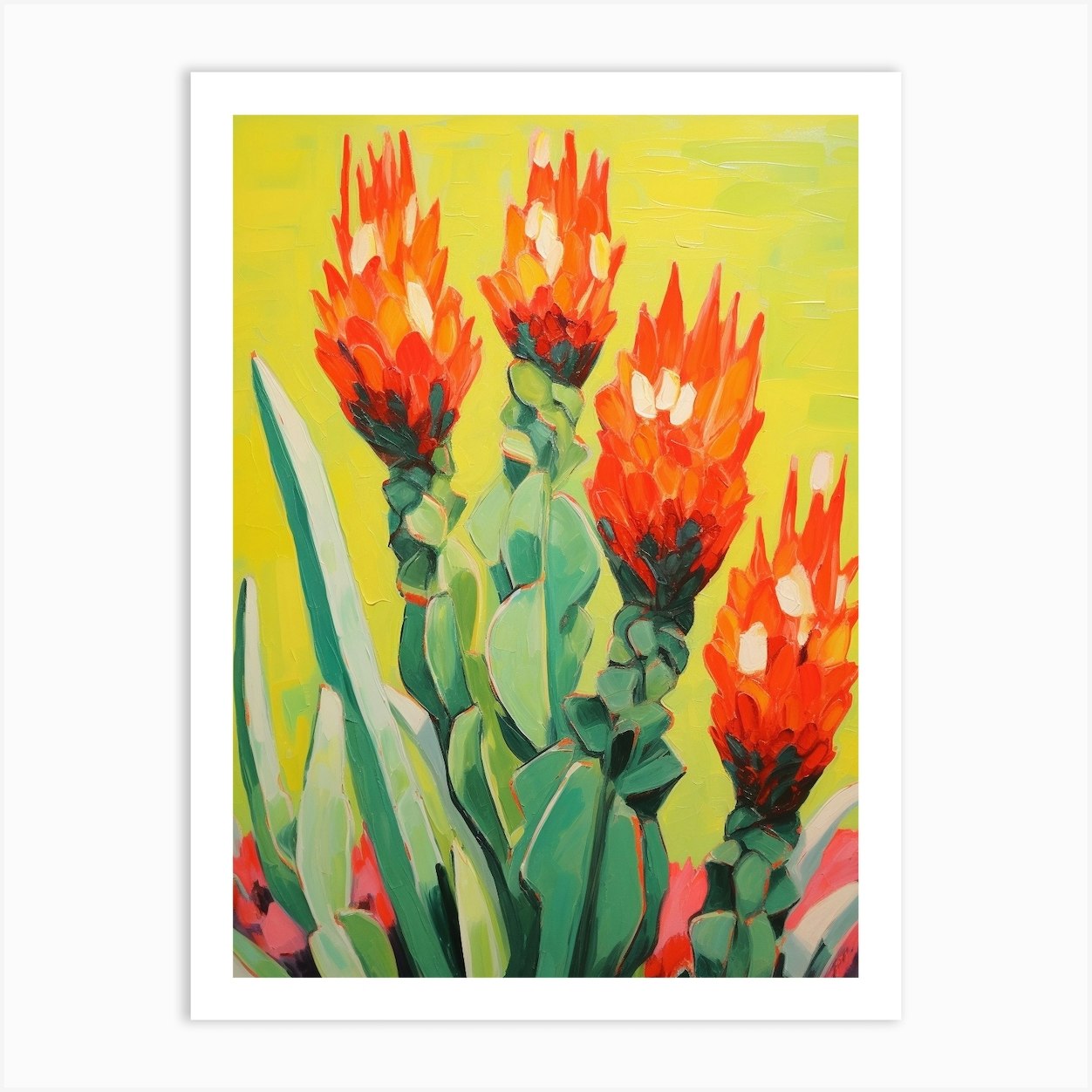 Cactus Painting Trichocereus 1 Art Print by Botanic Studio - Fy