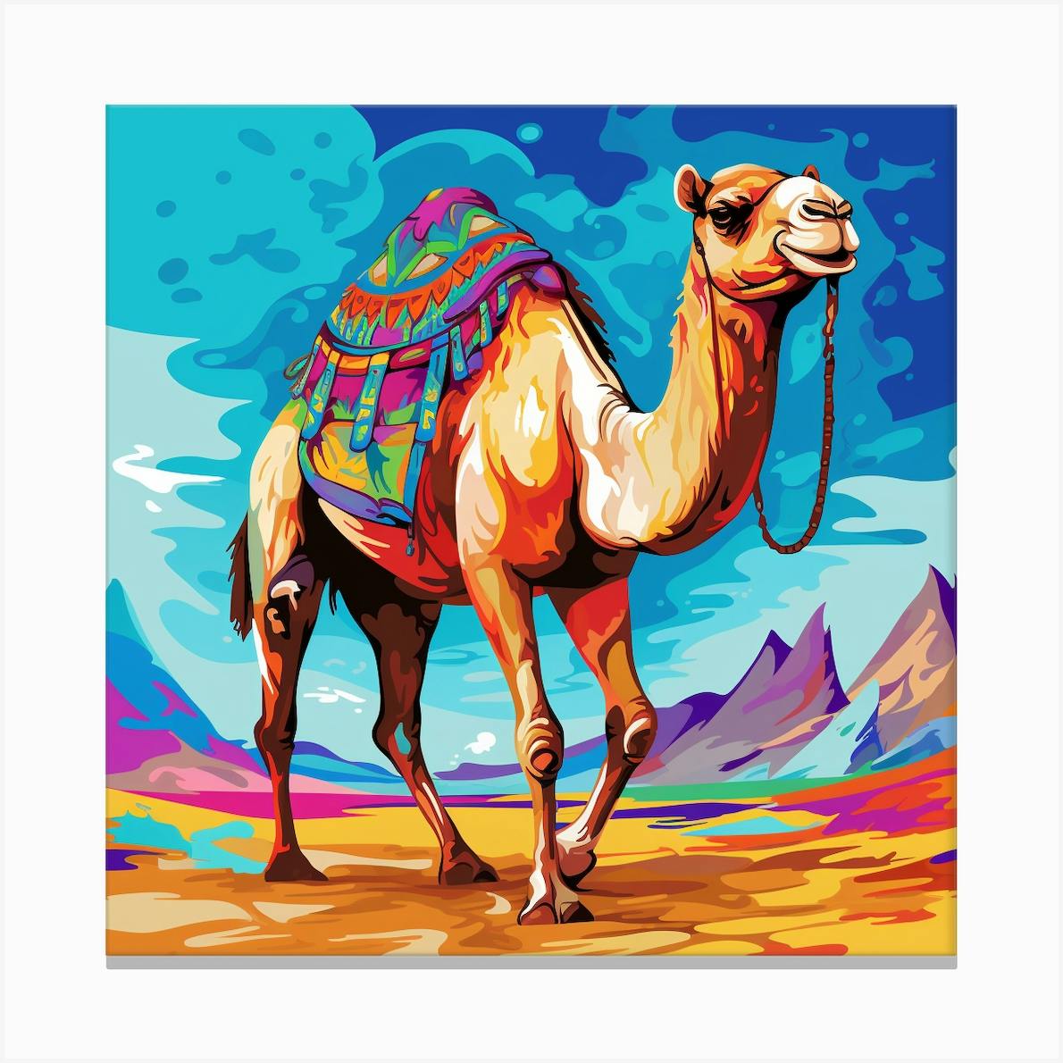 Camel Painting 2 Canvas Print