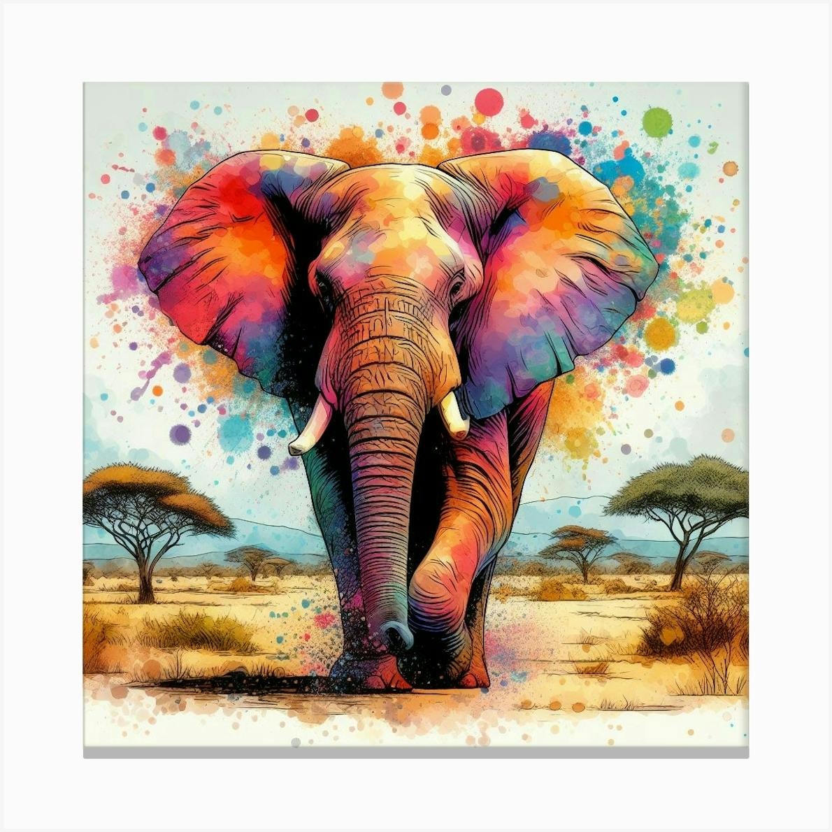 Elephant In The Wild Art Print by Thedesignrhub - Fy