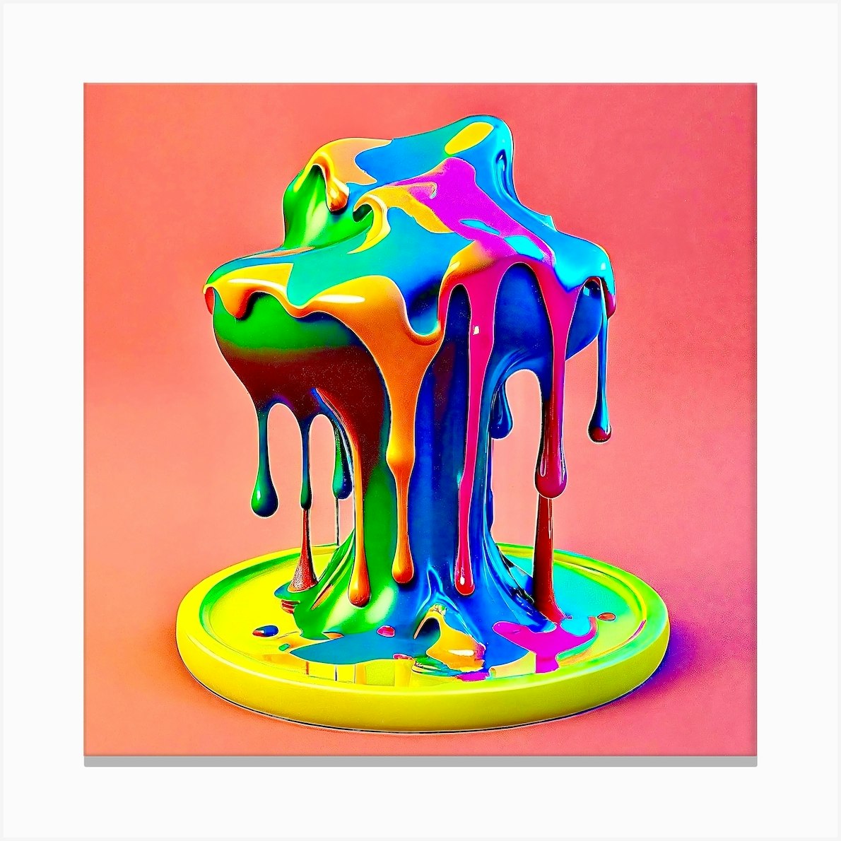 Dripping Paint Canvas Print by Psychedelic Sap Fy