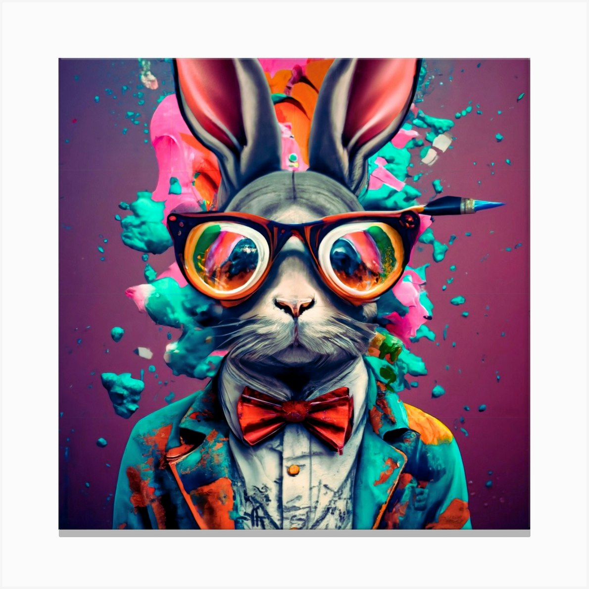 Artist Bunny Canvas Print by bunnydotart - Fy