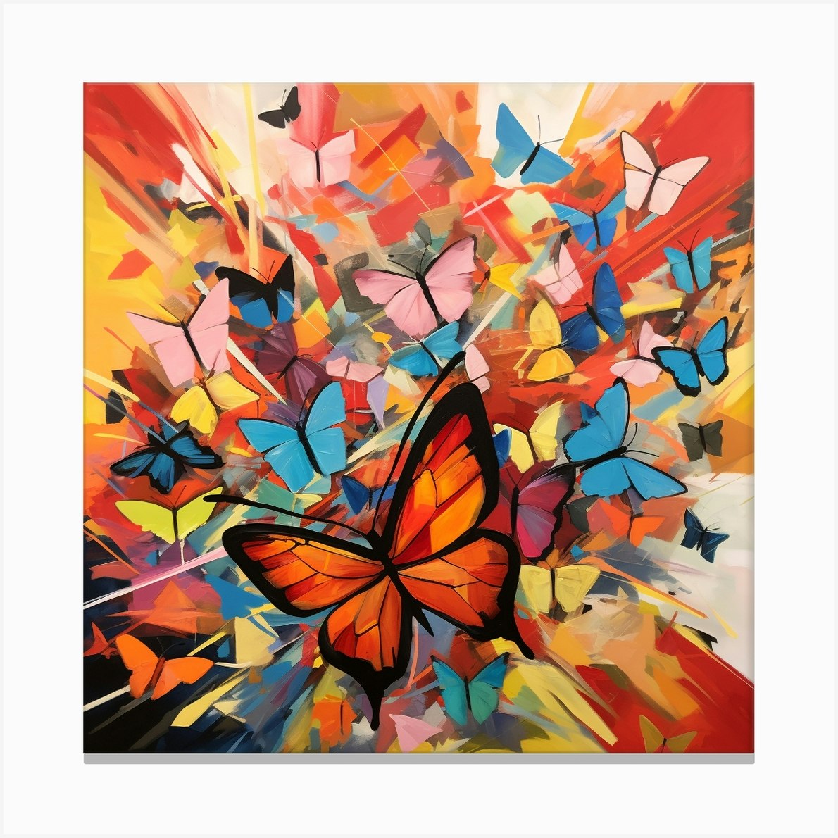 Butterfly Explosion Canvas Print by Bella Luna - Fy