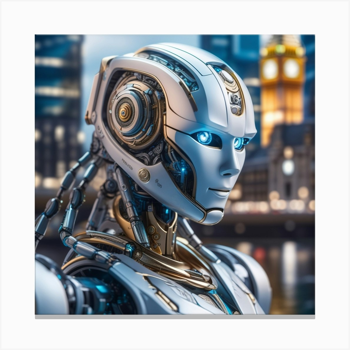 Futuristic Robot 33 Canvas Print by Pat4U - Fy