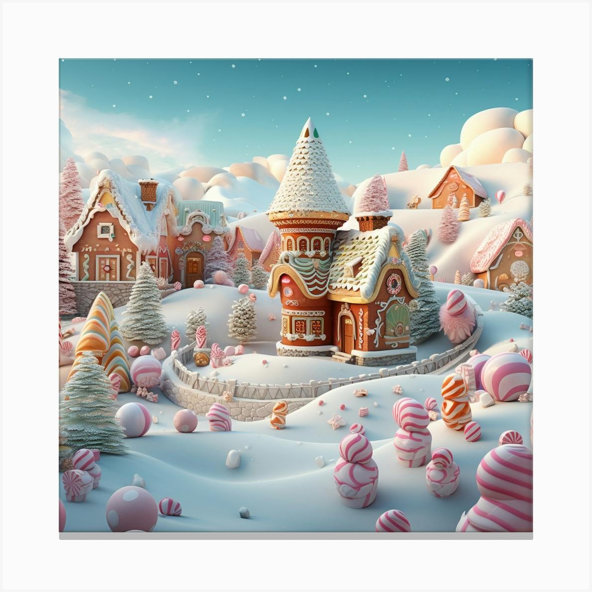 Gingerbread Village on authentic A 12