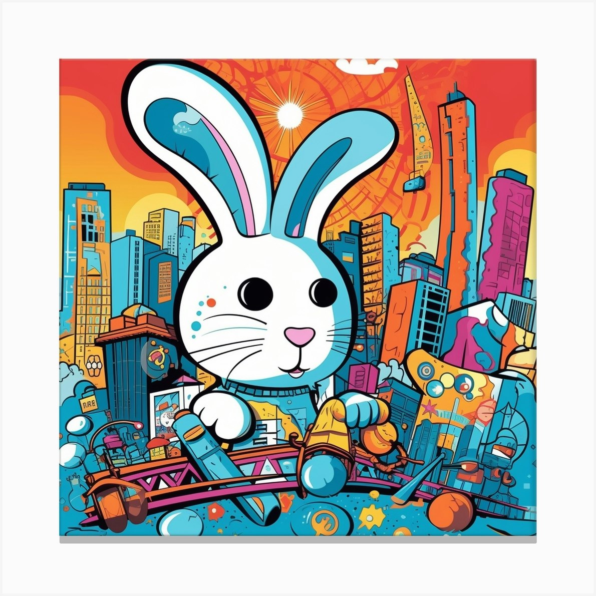 Easter Bunny Canvas Print by David Arts - Fy