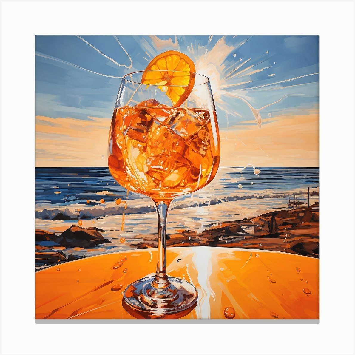 Aperol Spritz Art 18 Canvas Print by Monika Fy
