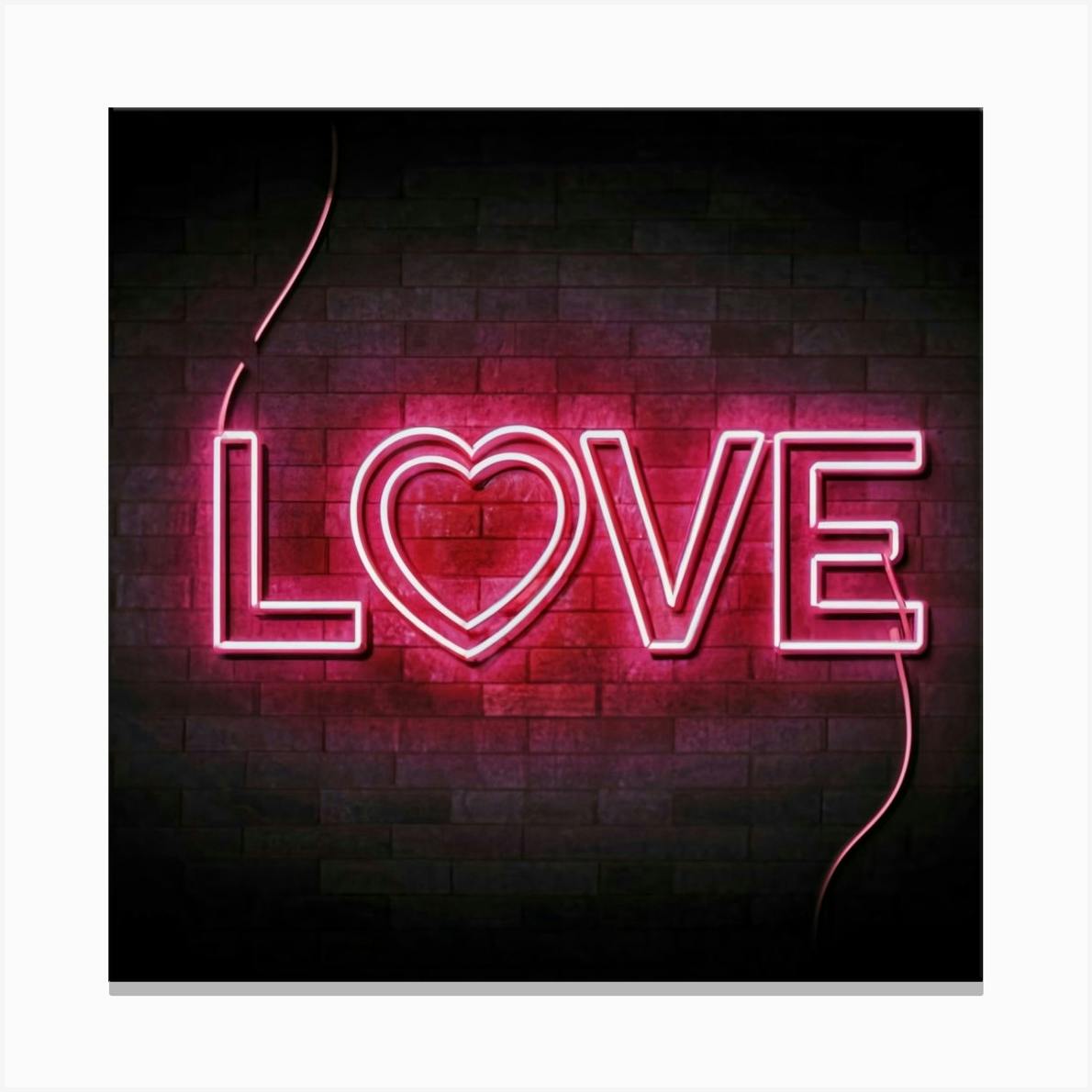 Neon sign shop on canvas