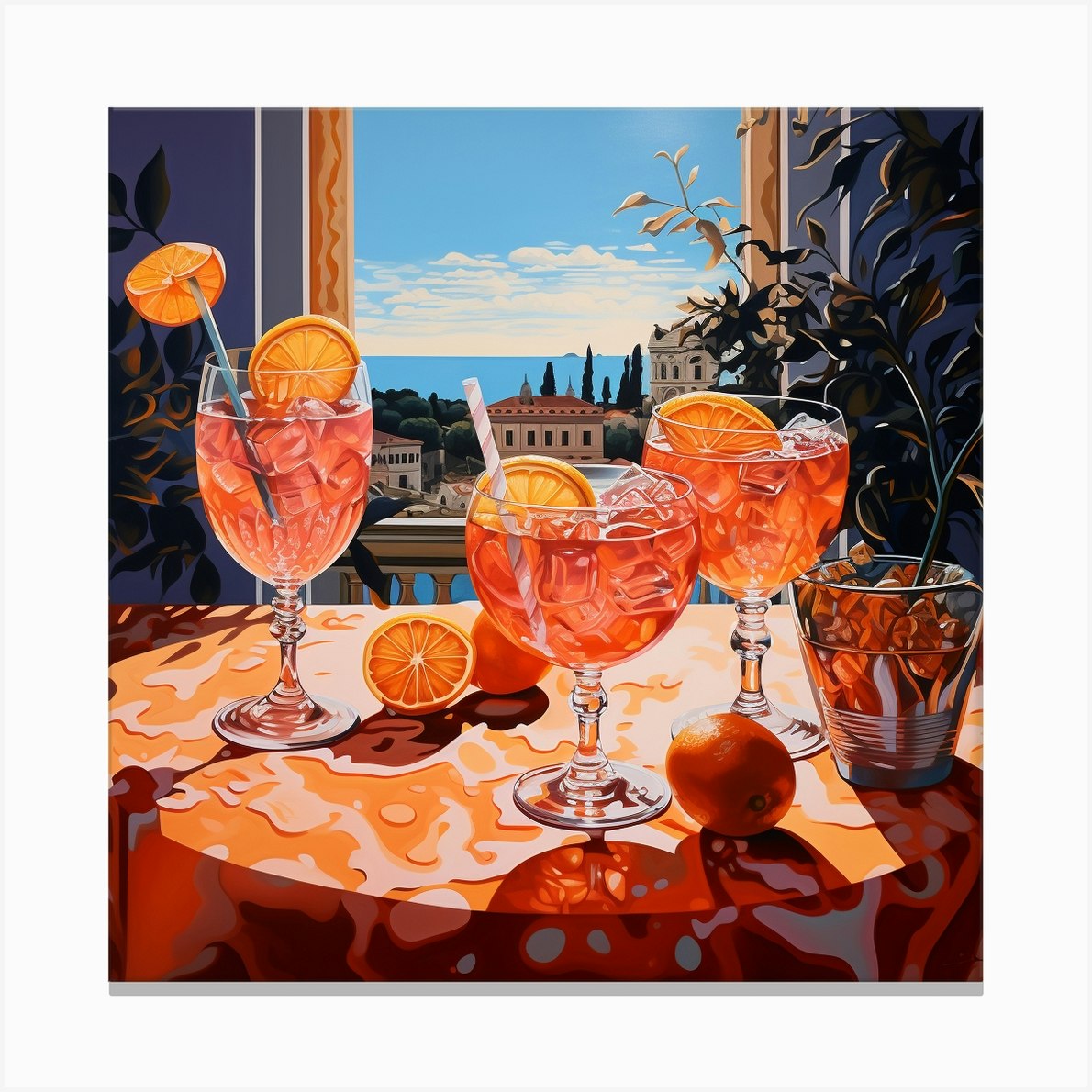 Aperol Spritz Art 6 Canvas Print by Monika Fy