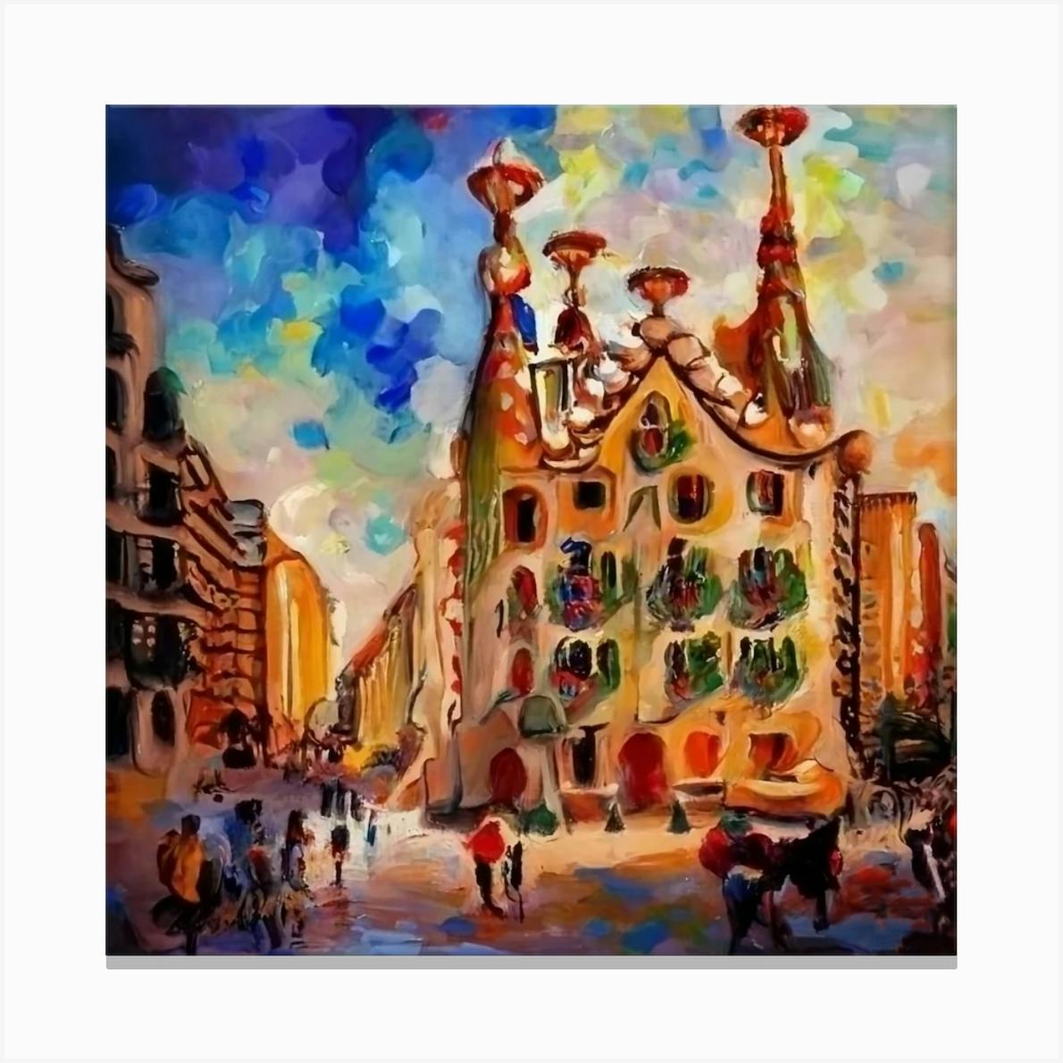 Barcelona Gaudi Art Print by AleR2007 - Fy