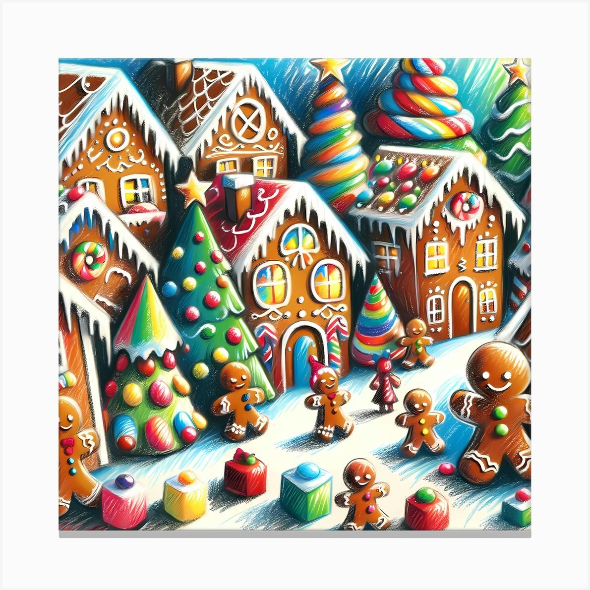 Gingerbread Village on authentic A 12