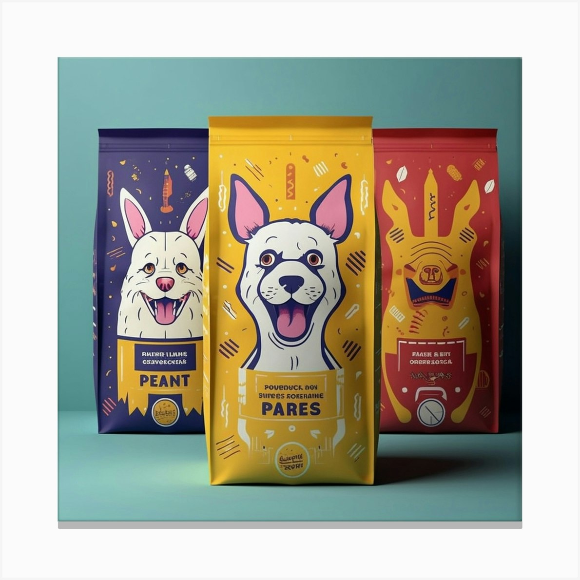 Dog Food Packaging Design Canvas Print by Kem Hajizan - Fy