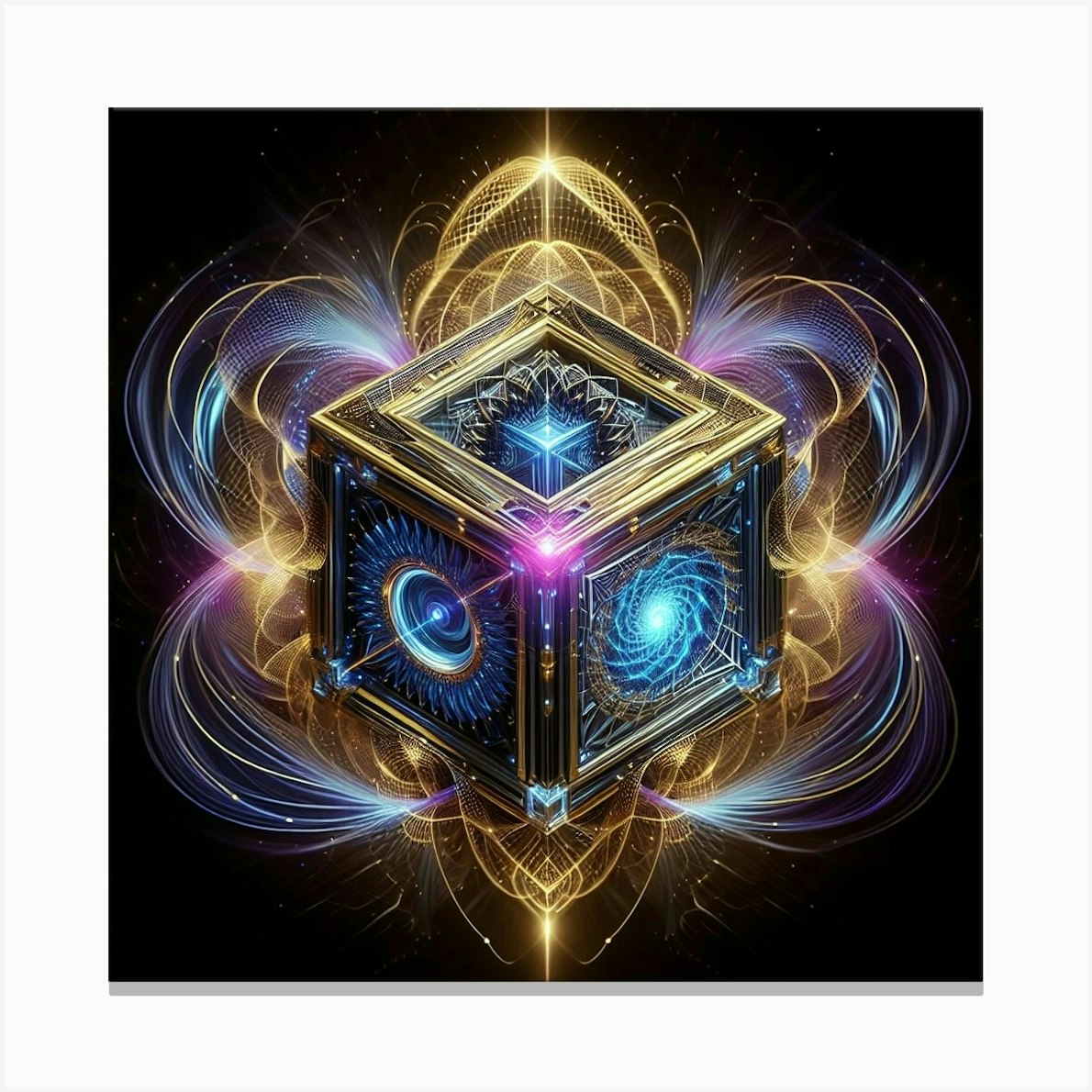 Cube Of Light 12 Canvas Print By Marceden Fy