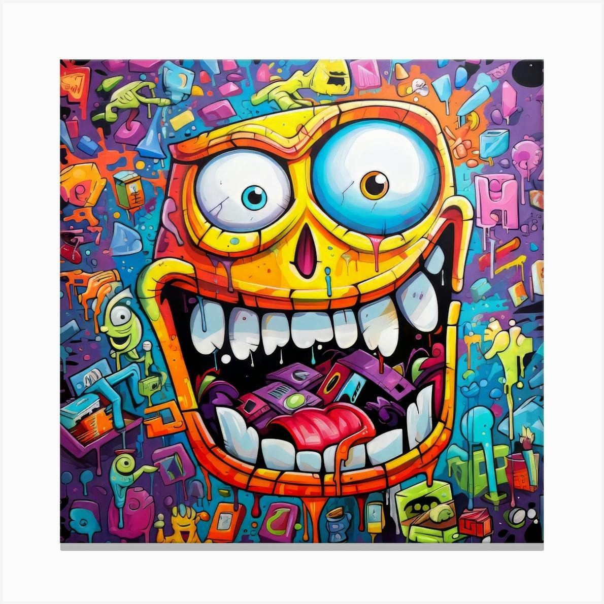 Graffiti Art 3 Canvas Print by artistai - Fy