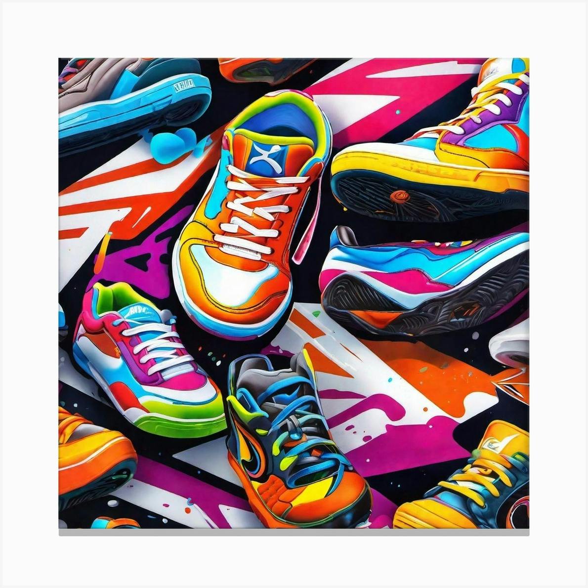 Nike Dunk High Canvas Print by DC55ART - Fy