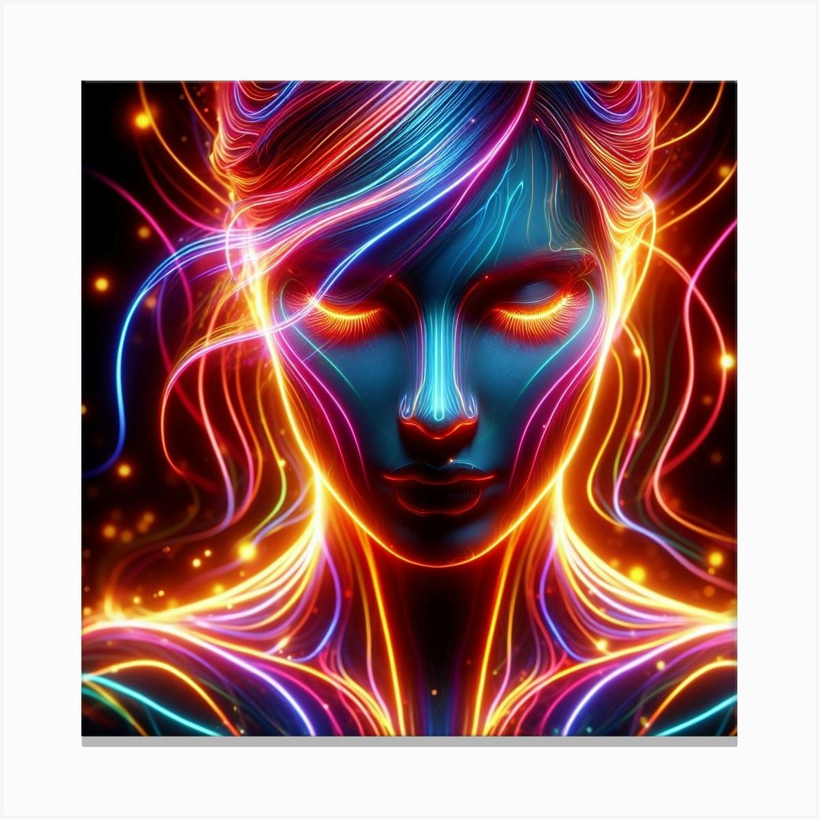 Neon Art Canvas Print