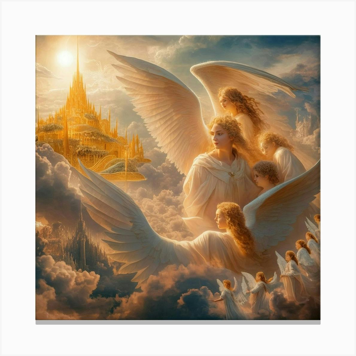 Angels In Heaven Art Print by DigitalWorld Fy