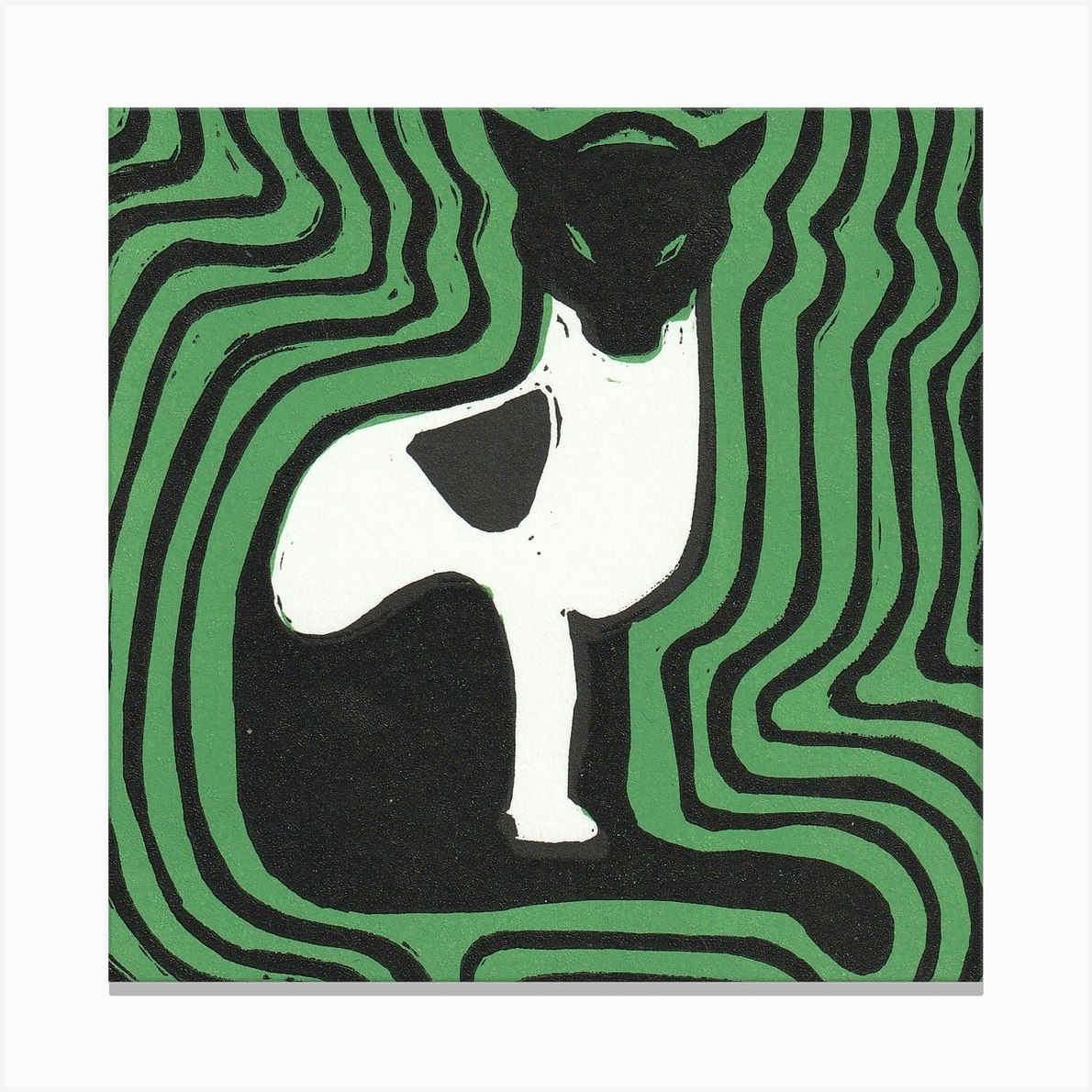 cat-on-a-mat-1-canvas-print-by-inky-dog-studio-fy