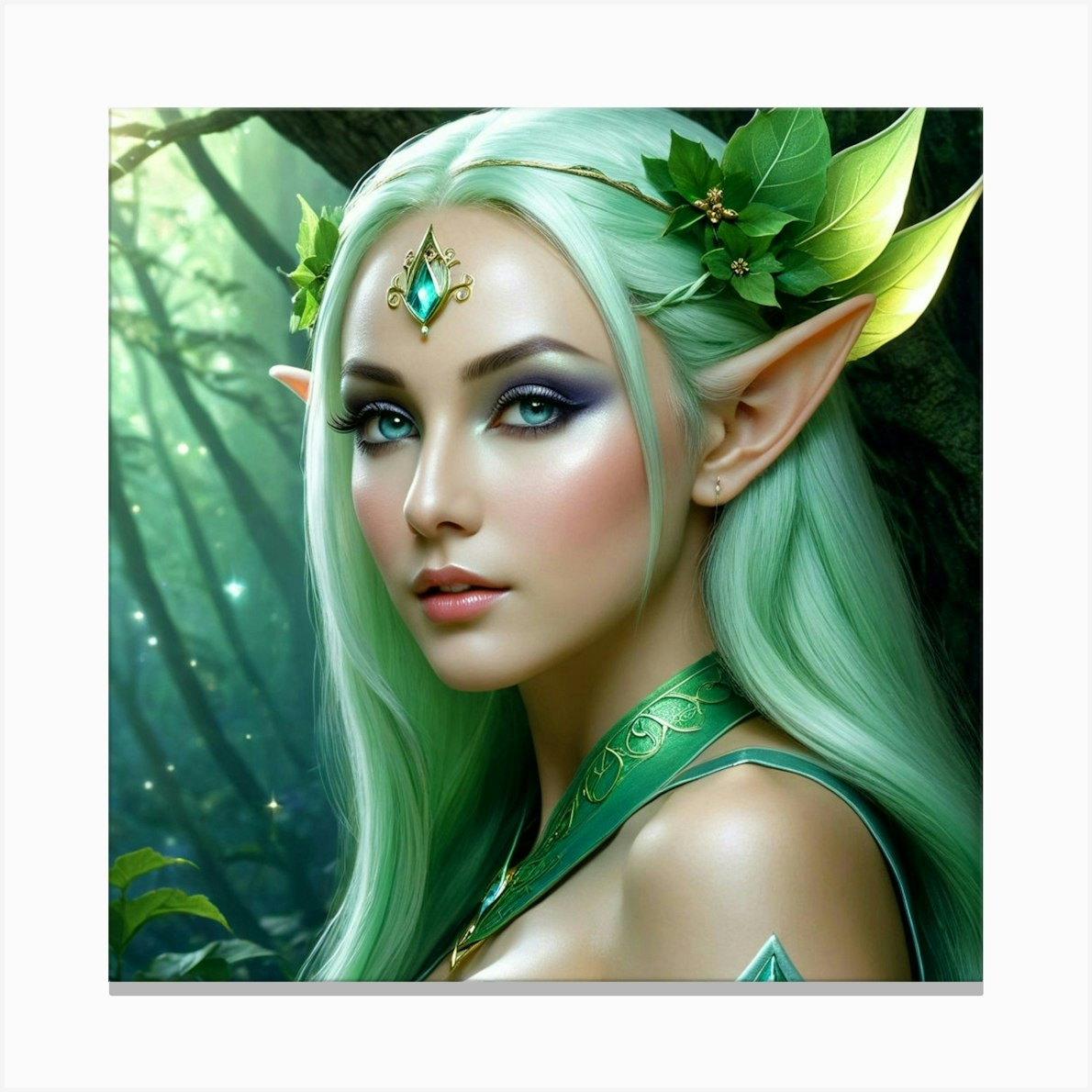 Elven Beauty 7 Canvas Print by Pat4U - Fy