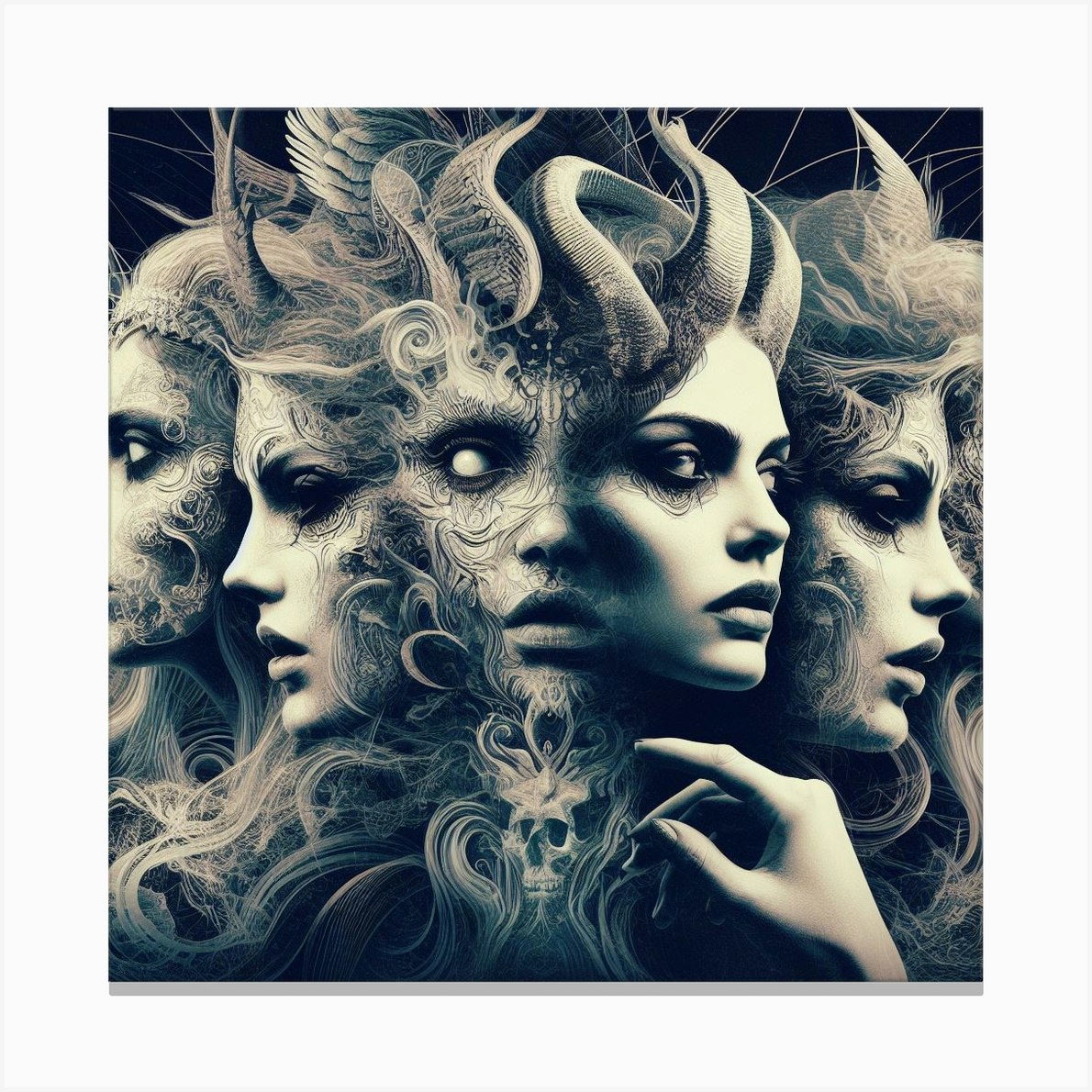 Demons 2 Canvas Print By Ascendedlight Fy 