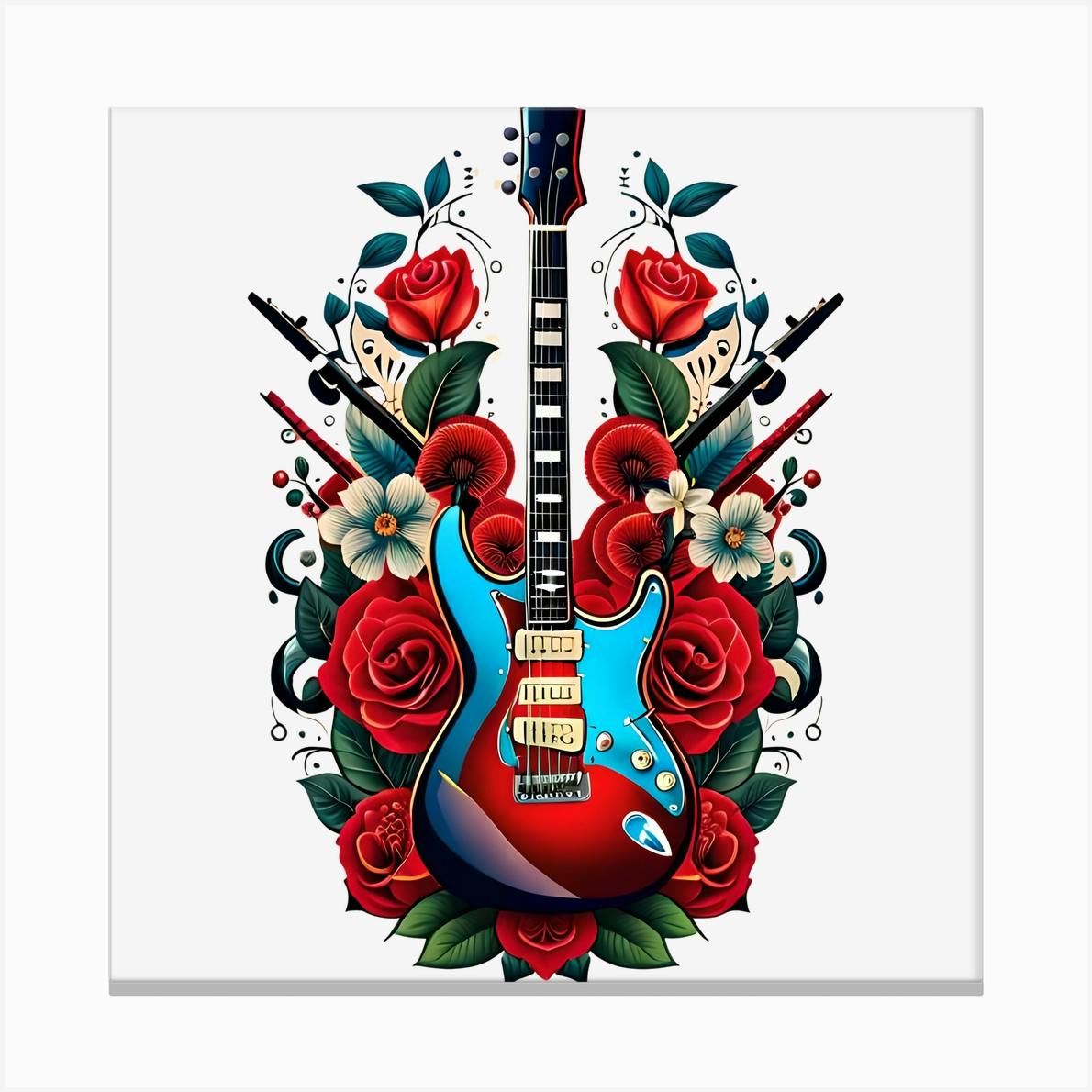 アート・デザイン・音楽 the electric guitar collection Colorful Electric Guitar 2 - Abstract Art By Sharon Cummings
