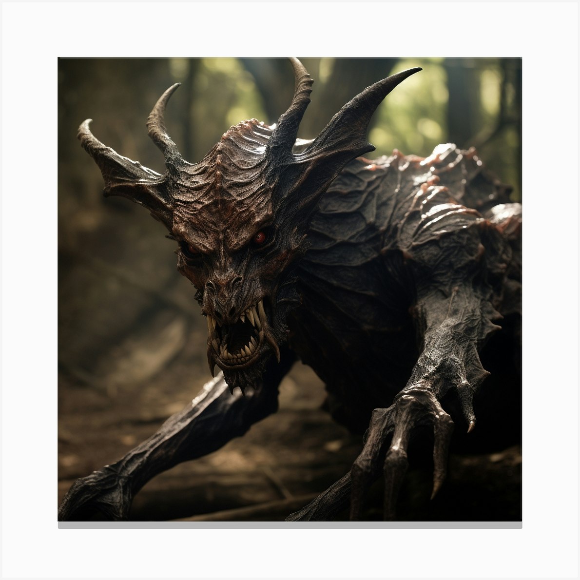 Demon In The Woods 9 Canvas Print by NovaPulse Fy