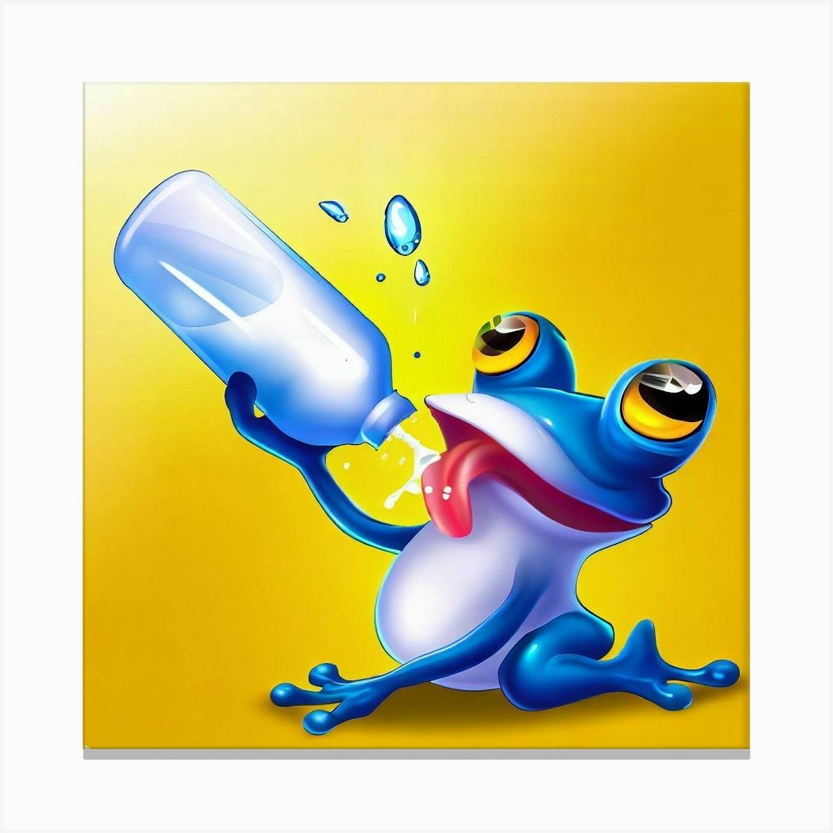 ARTCANVAS Bottles Frog Home Decor popular Canvas Art Print