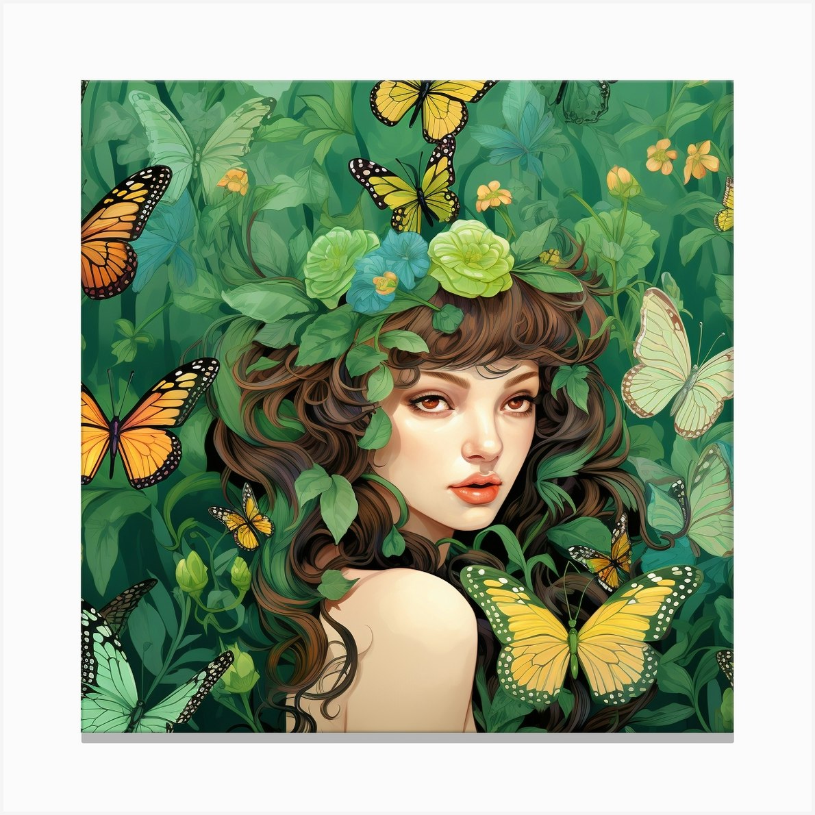 Butterfly Girl 9 Canvas Print by Bella Luna Fy