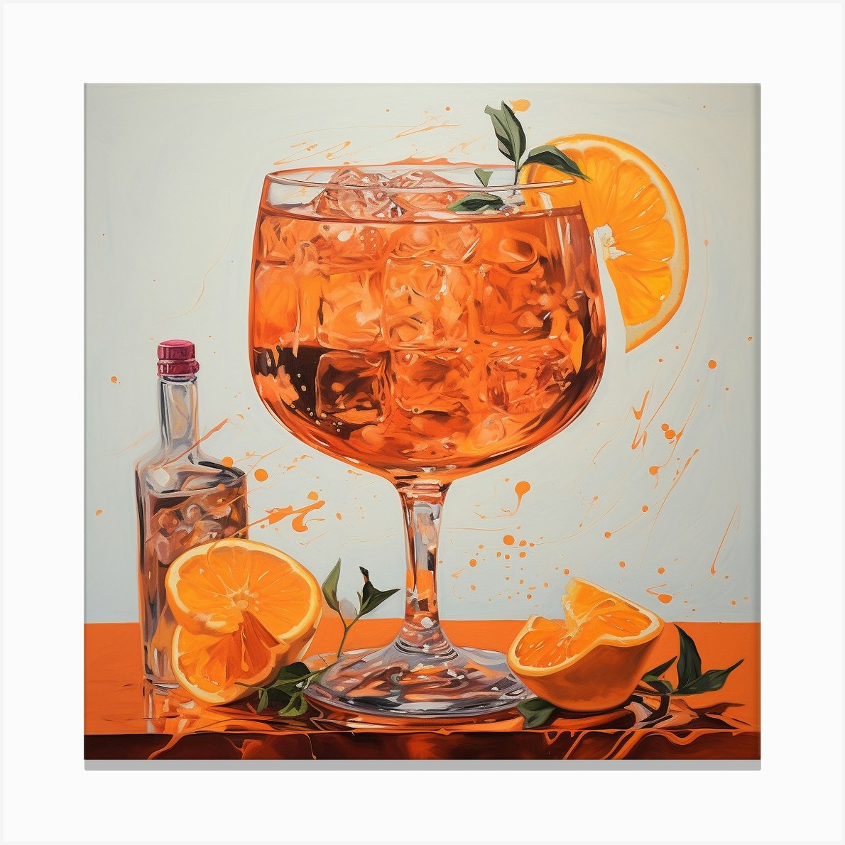 Aperol Spritz Art 30 Canvas Print by Monika - Fy