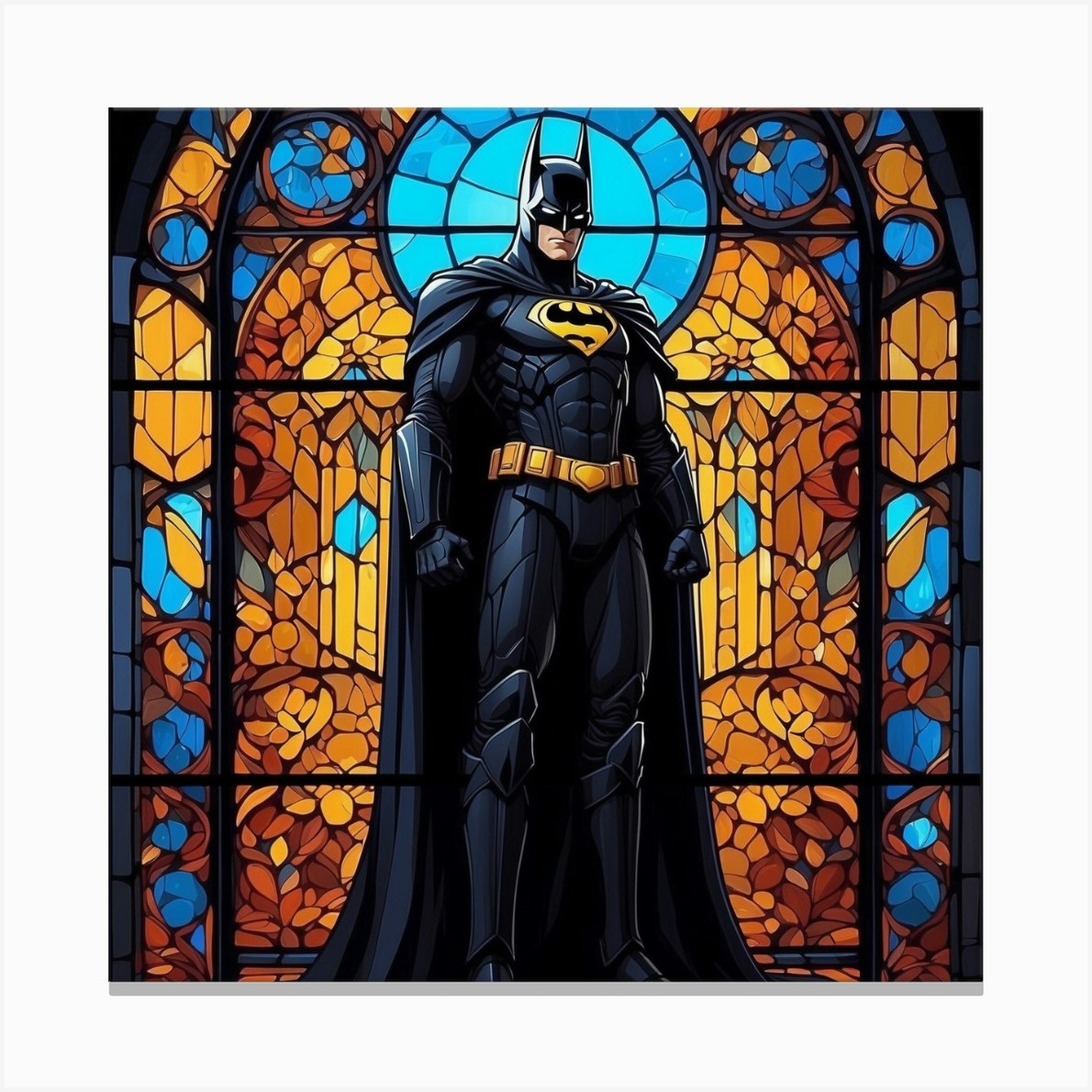 Batman Stained Glass Canvas Print By Shashy73 - Fy